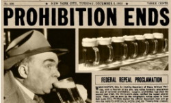 Newspaper of prohibition ending